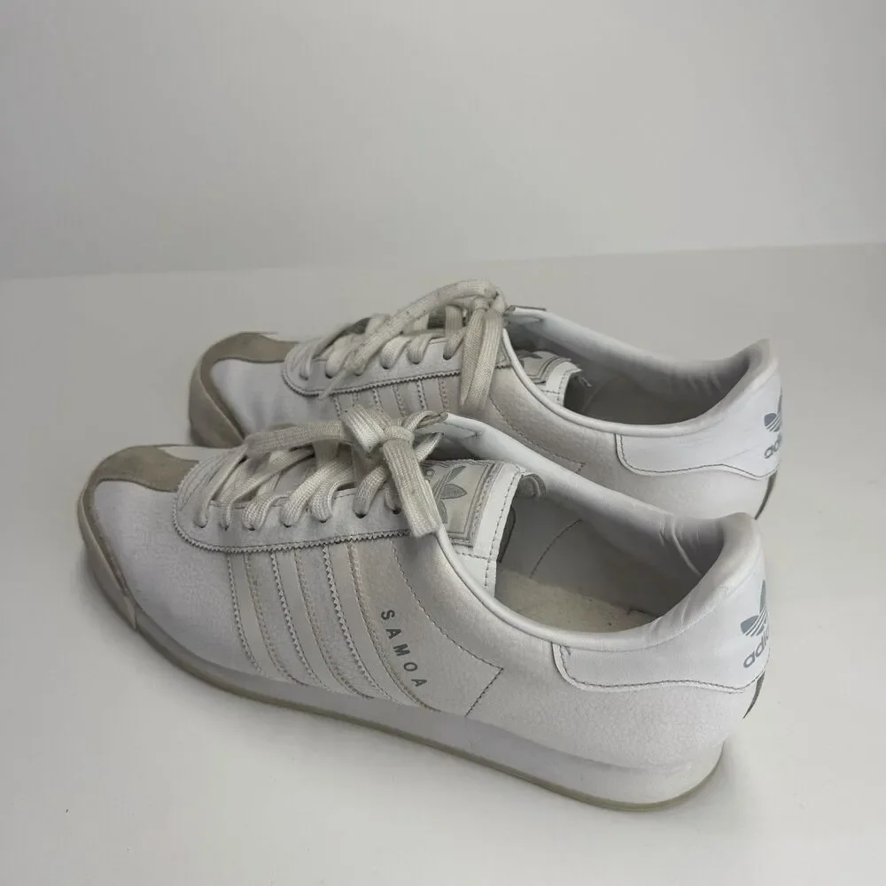 ADIDAS Samoa Mens Shoes Size 13 White Leather Retro Casual Sneakers 133759 Y2K